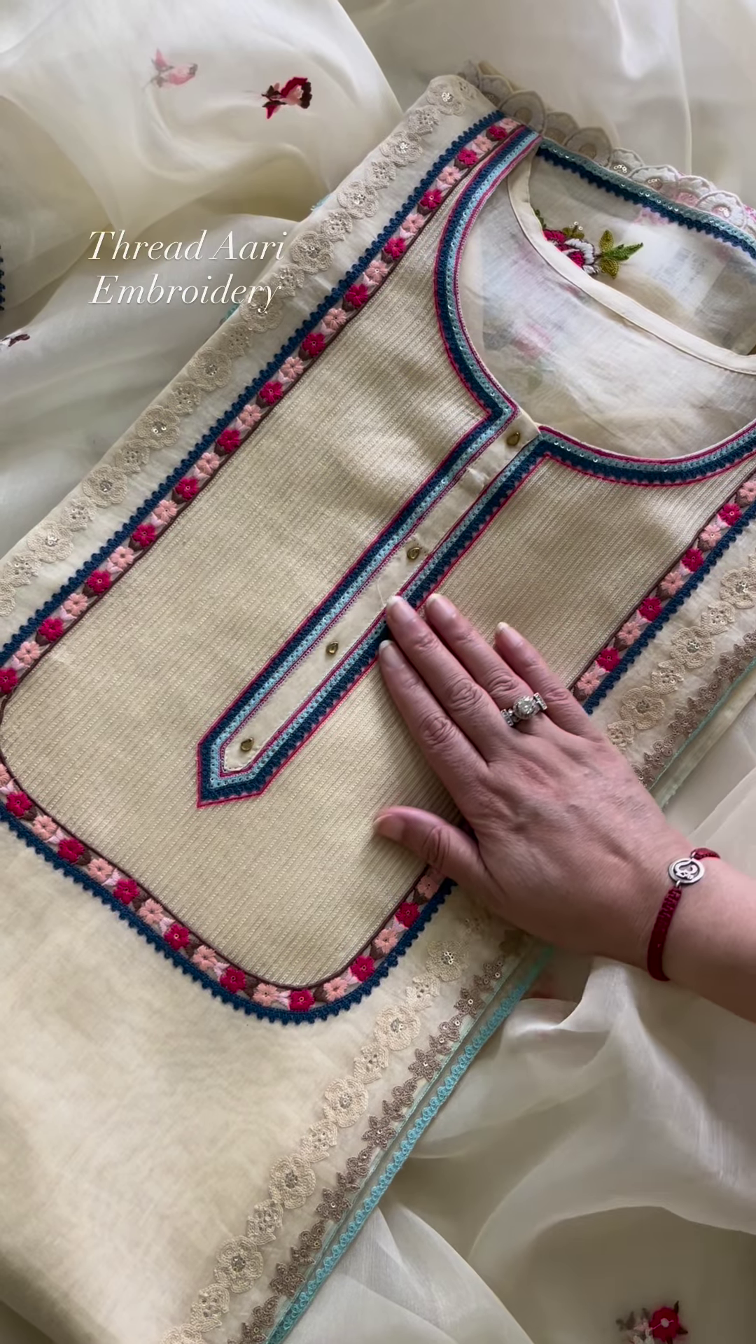 Exquisite Aari Embroidery Suit Set