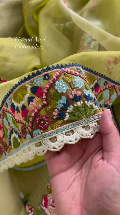 Exquisite Aari Embroidery Suit Set