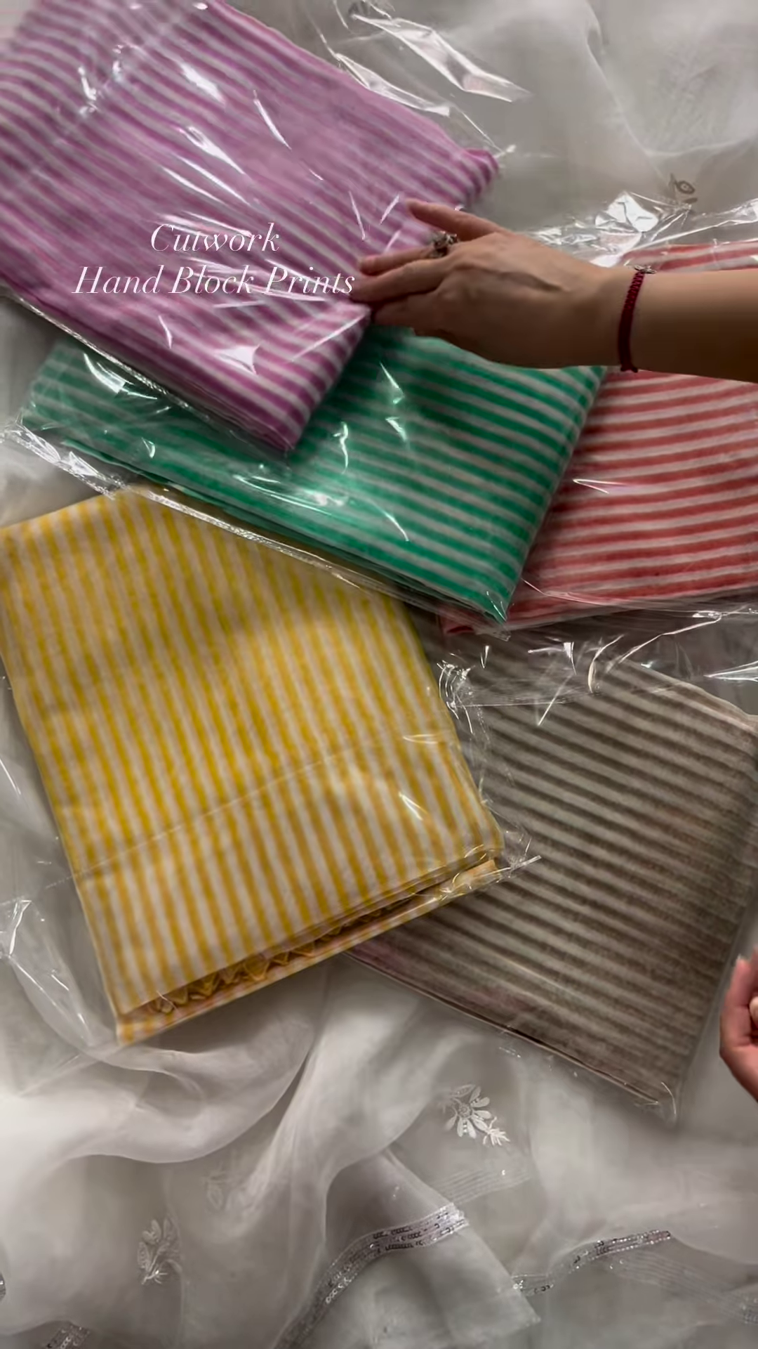 Sheer Pink Fabric with Intricate Flamingo and Floral Embroidery