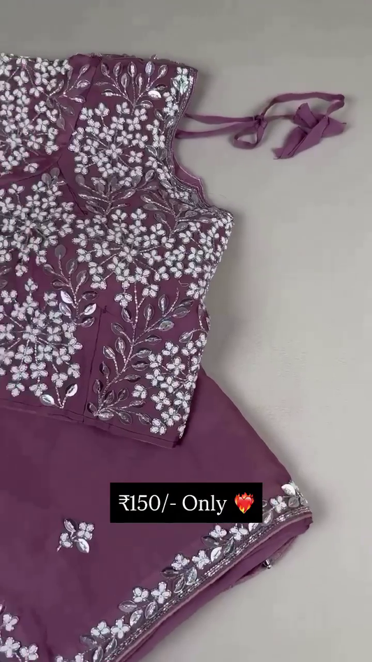 Elegant Floral Embroidered Top with Matching Dupatta Set