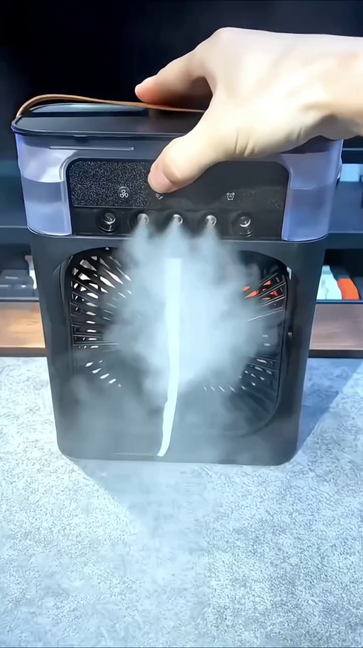 Portable Multi-Function Rechargeable Fan with LED Light & Power Output – Ideal for Home, Office & Travel