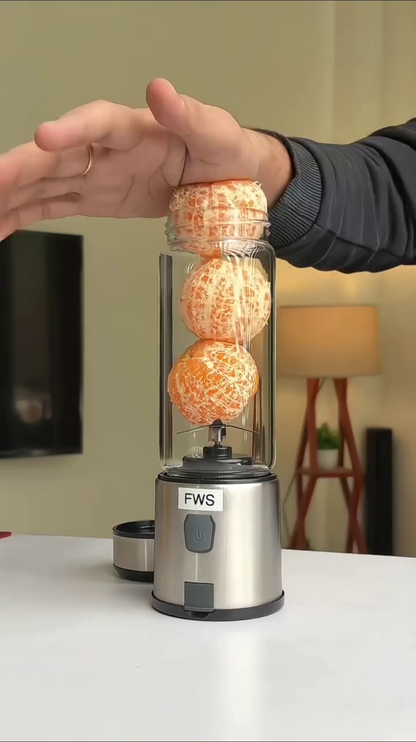 Portable Rechargeable Blender – USB Electric Smoothie Maker with Stainless Steel Base