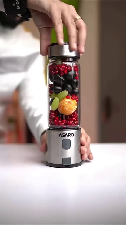 Portable Rechargeable Blender – USB Electric Smoothie Maker with Stainless Steel Base