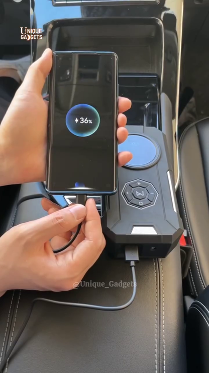 Smart Digital Tire Inflator – Portable Electric Air Compressor with LED Display & Auto Shutoff