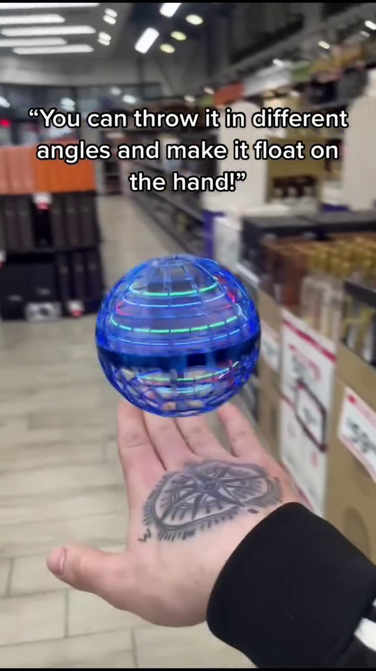 LED Hover Ball Spinner Toy – Flying Orb with Gesture Control & Colorful Lights