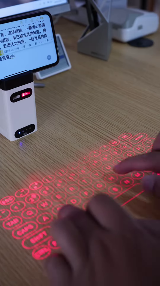 Virtual Laser Keyboard Projector: Portable Smartphone Compatible Bluetooth Projection Keyboard with LED Display