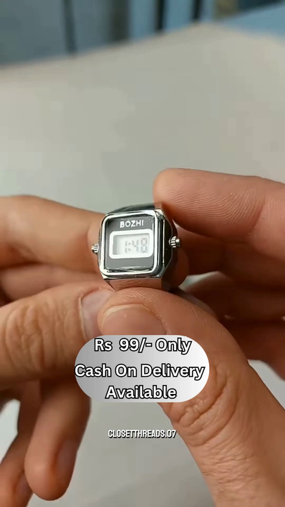 Vintage-Inspired Mini Watch Rings – Dual Design Statement Piece