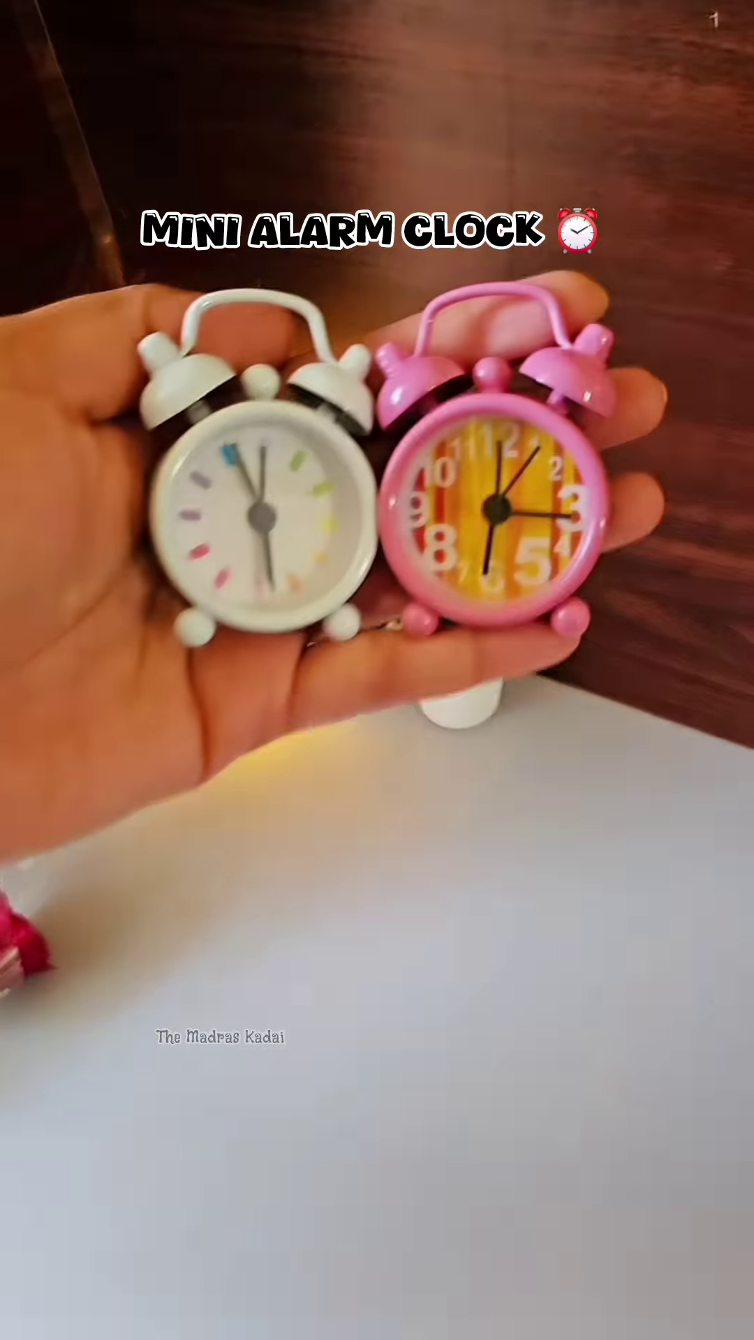 Mini Twin Bell Alarm Clock – Cute & Colorful Desktop Timepiece