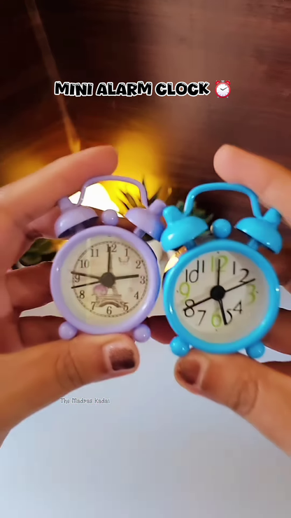 Mini Twin Bell Alarm Clock – Cute & Colorful Desktop Timepiece
