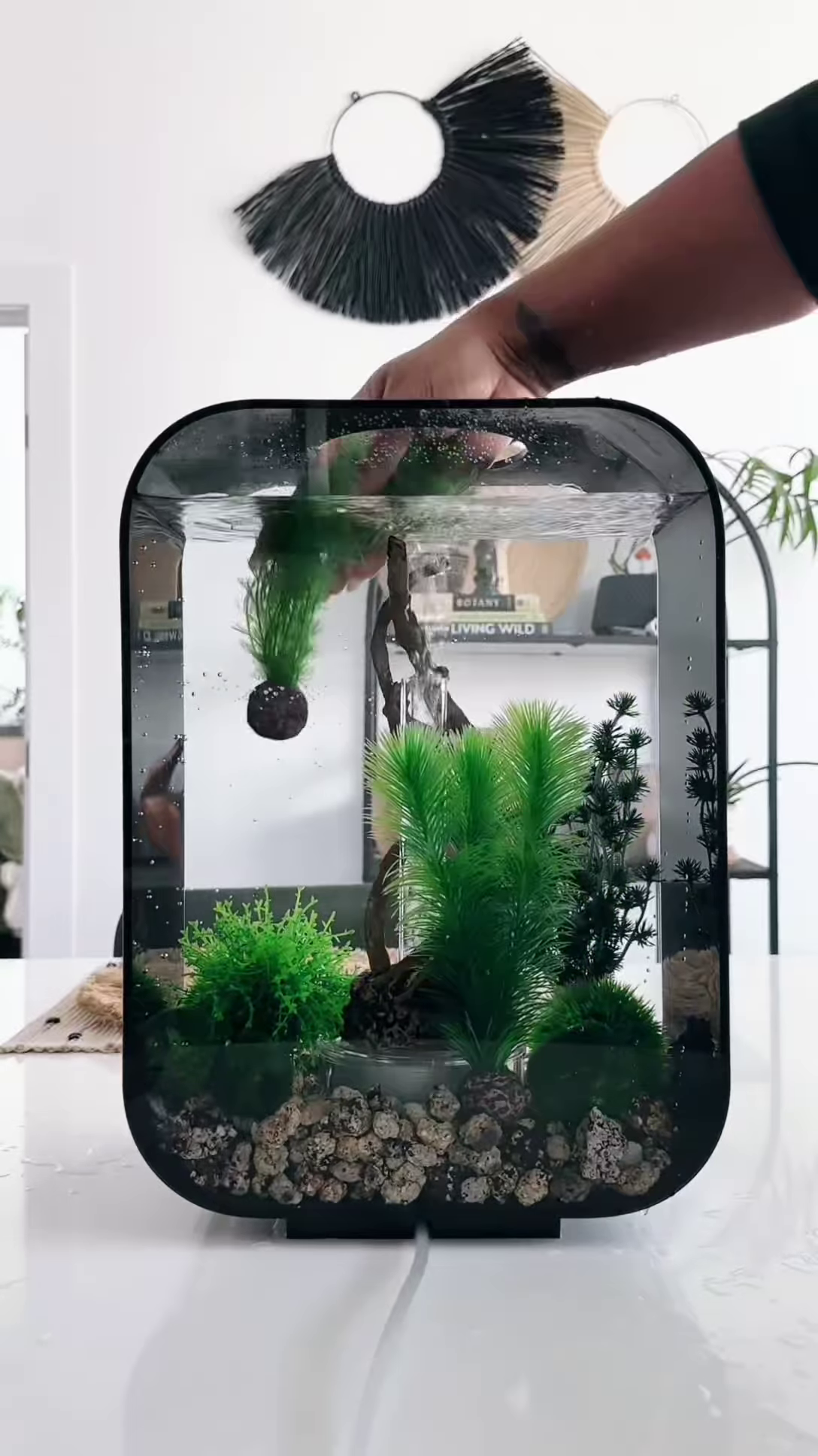 LED Vanity Mirror with Rotating Organizer – Touch Sensor & 360° Storage