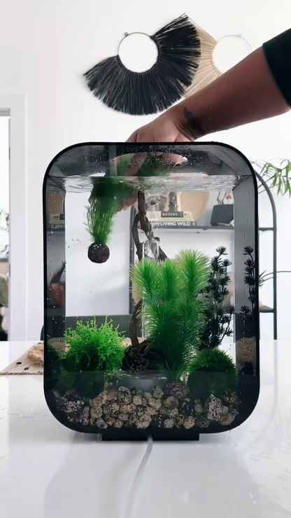 LED Vanity Mirror with Rotating Organizer – Touch Sensor & 360° Storage