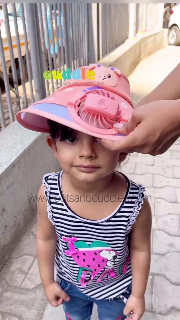 Kids’ Sun Visor Cap with Built-in Cooling Fan – Portable Summer Headwear
