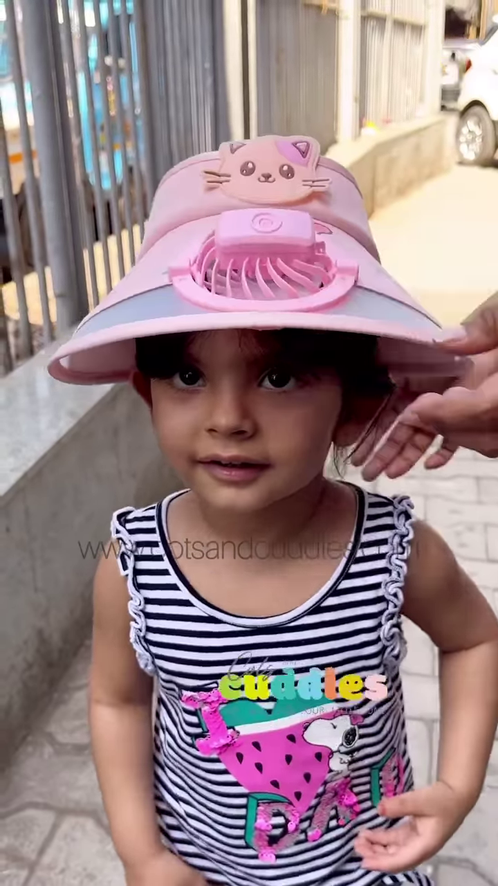 Kids’ Sun Visor Cap with Built-in Cooling Fan – Portable Summer Headwear