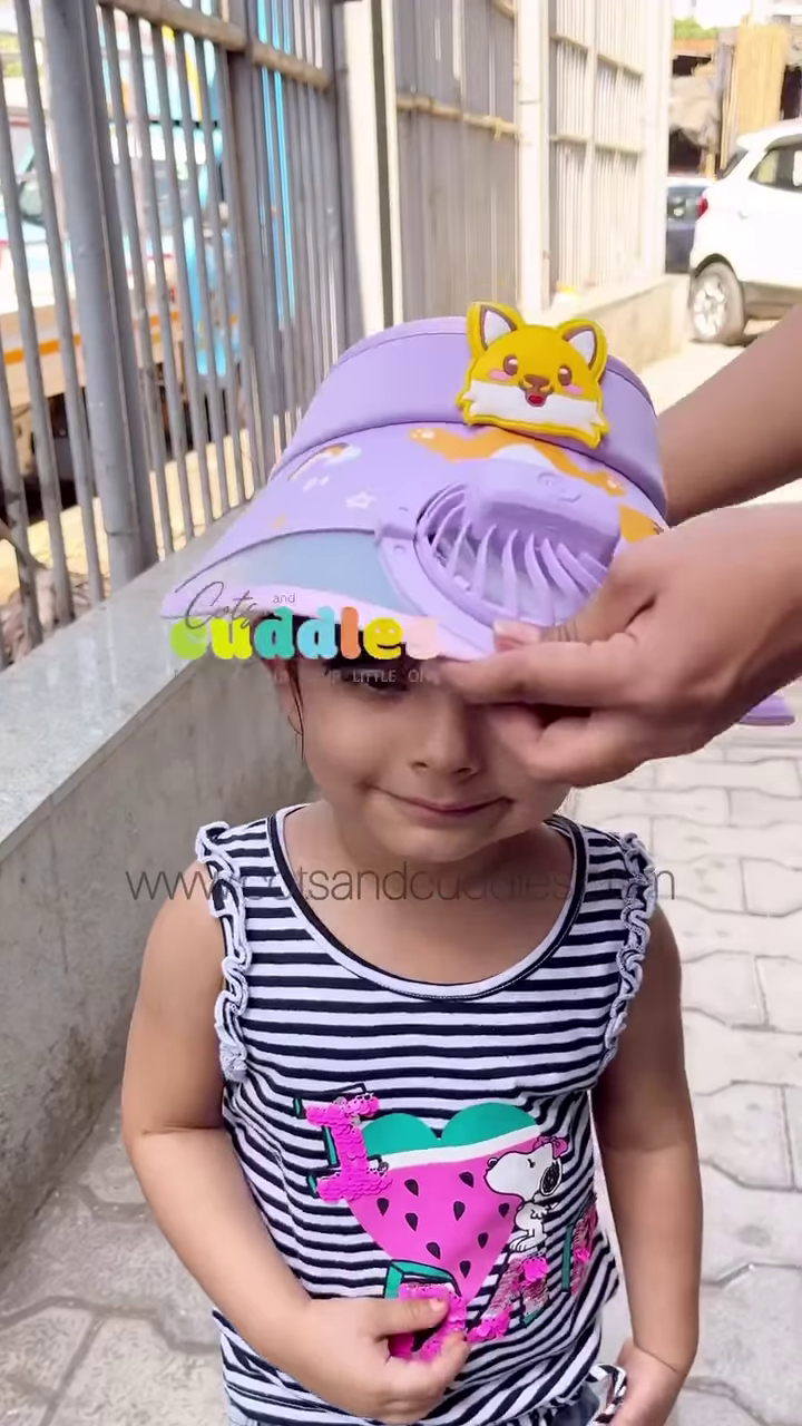 Kids’ Sun Visor Cap with Built-in Cooling Fan – Portable Summer Headwear