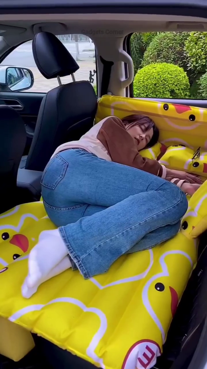 Inflatable Car Mattress with Cute Duck Design – Portable Backseat Bed for Road Trips and Camping