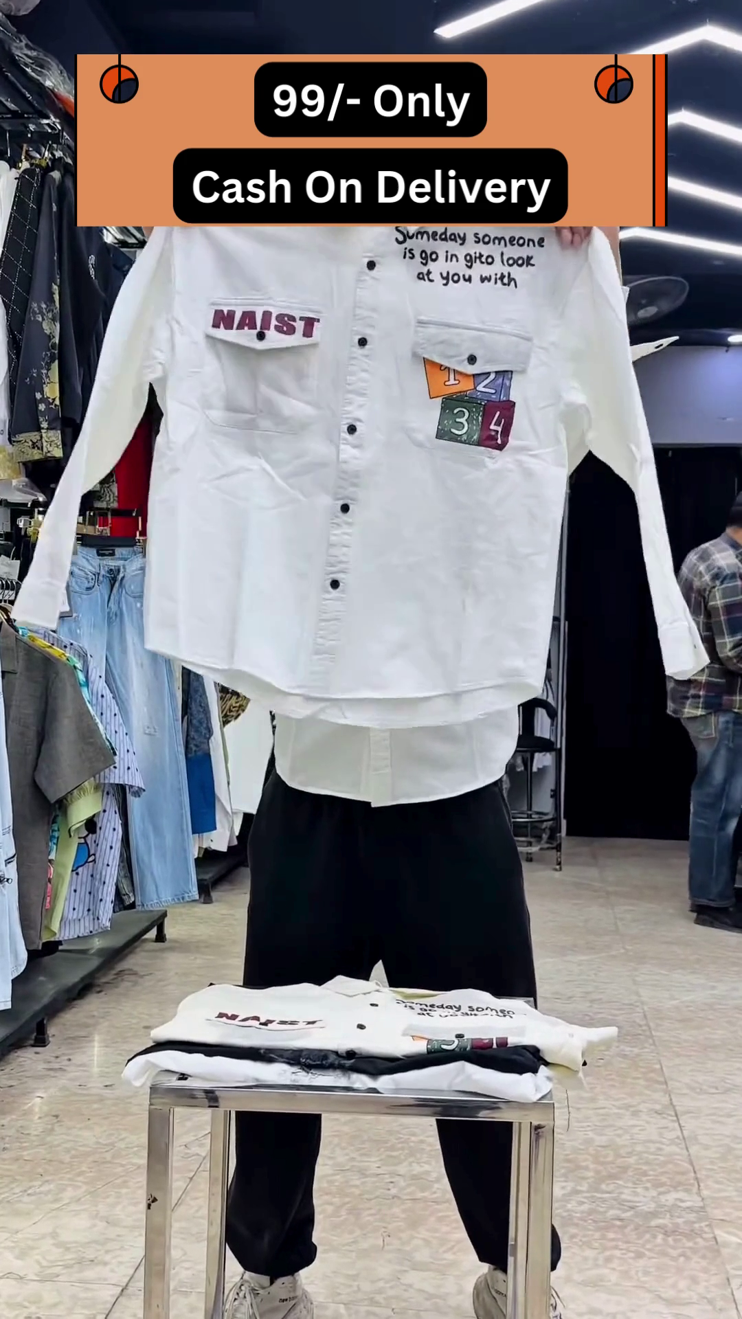 Trendy Cartoon Bear Printed Shirt – Casual Short Sleeve Button-Up for Men and Women