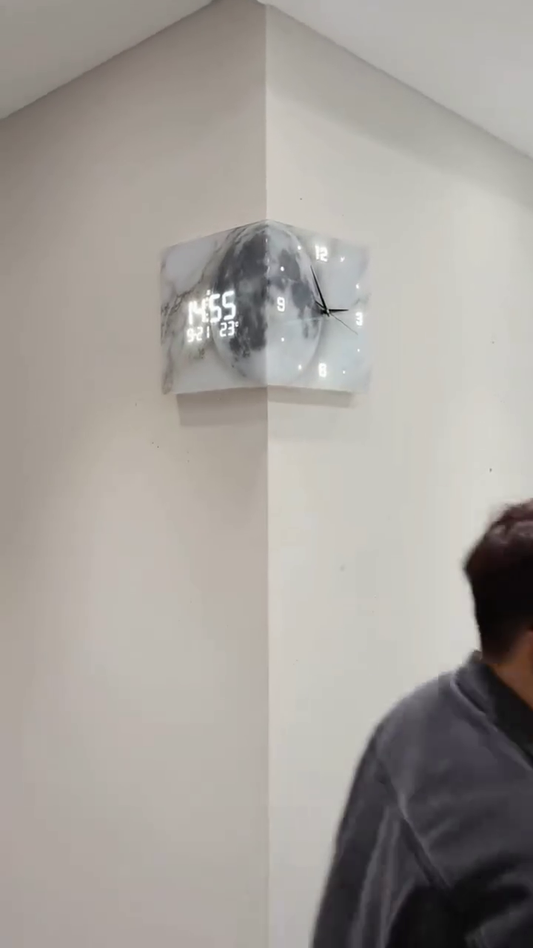 Modern Multifunctional Digital and Analog Wall Clock with Temperature and Humidity Display