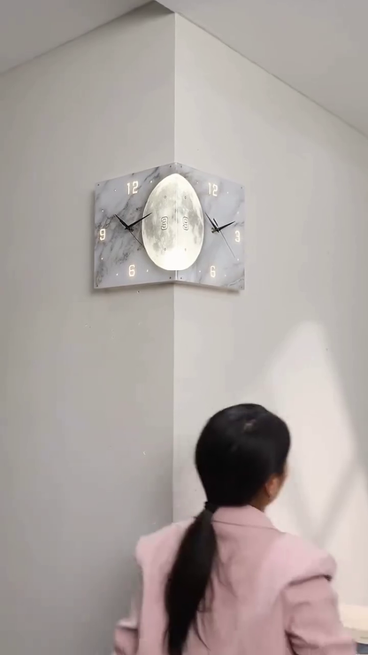 Modern Multifunctional Digital and Analog Wall Clock with Temperature and Humidity Display