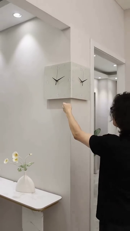 Modern Multifunctional Digital and Analog Wall Clock with Temperature and Humidity Display