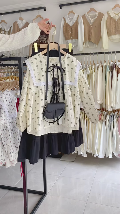 Charming Women's Embroidered Blouse and Layered Tulle Skirt Outfit with Crossbody Bag