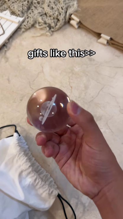 Glowing Crystal Ball Night Lights with 3D Space Designs - Planets and Galaxy