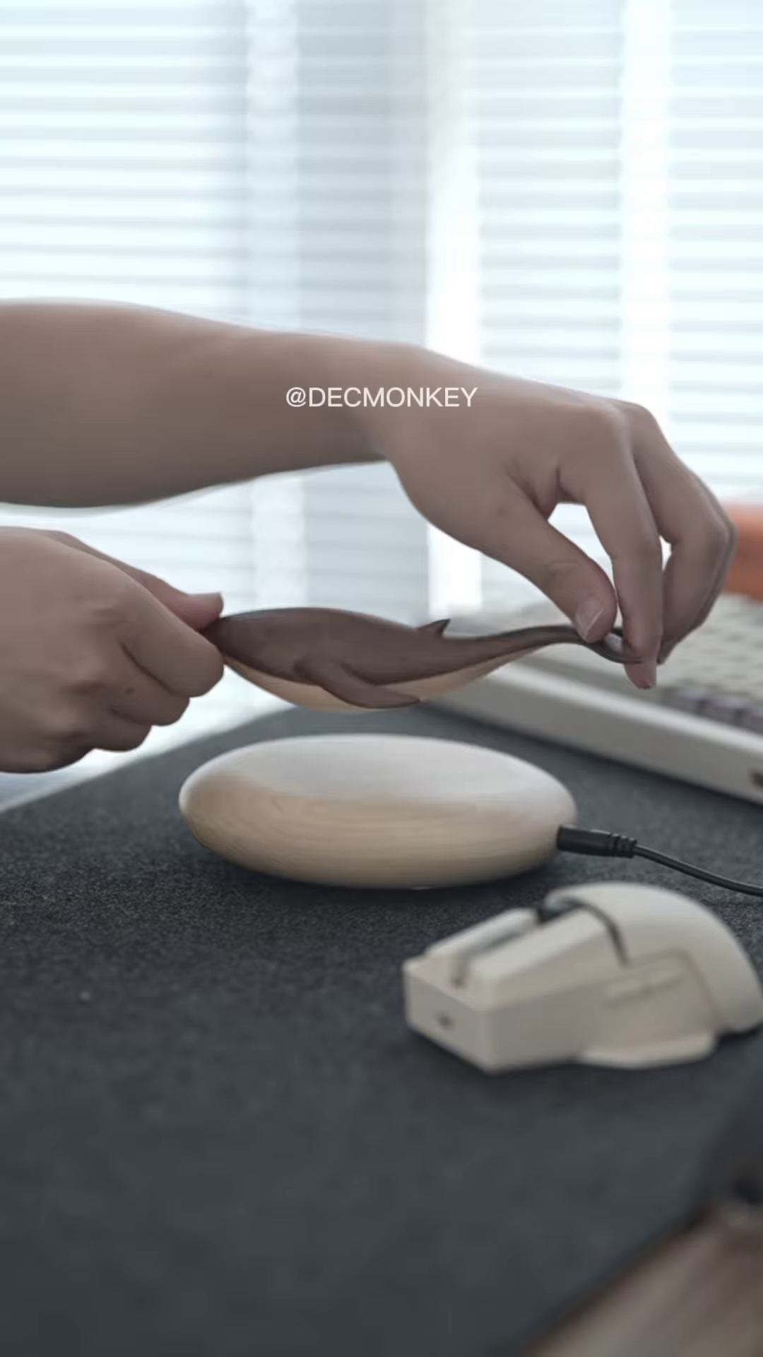 Minimalist Desk Organizer: Whale-Shaped Phone Holder and Charging Pad