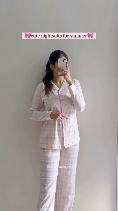 Lightweight Floral Print Women’s Short Sleeve Pajama Set for Summer