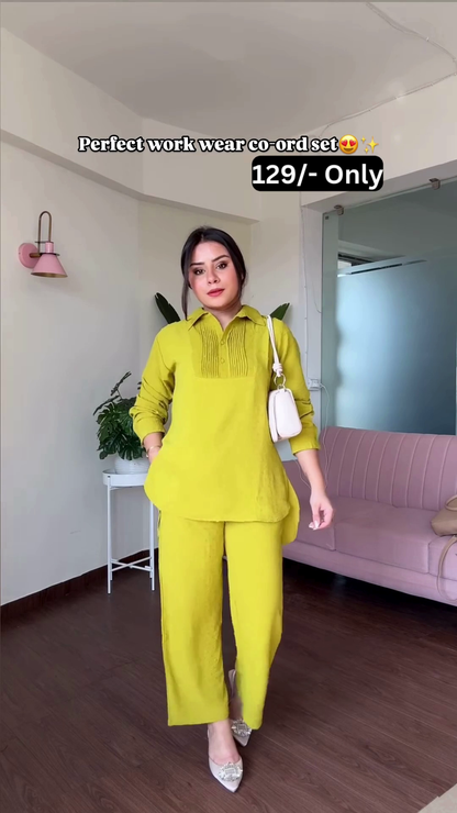 Comfortable Knit Co-ord Set with Textured Detail for Work or Casual Wear
