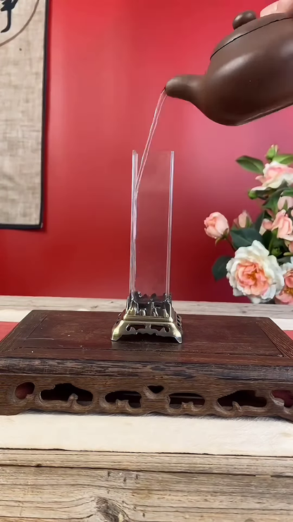 Tranquil Smoke Waterfall Incense Burner with Pagoda Design