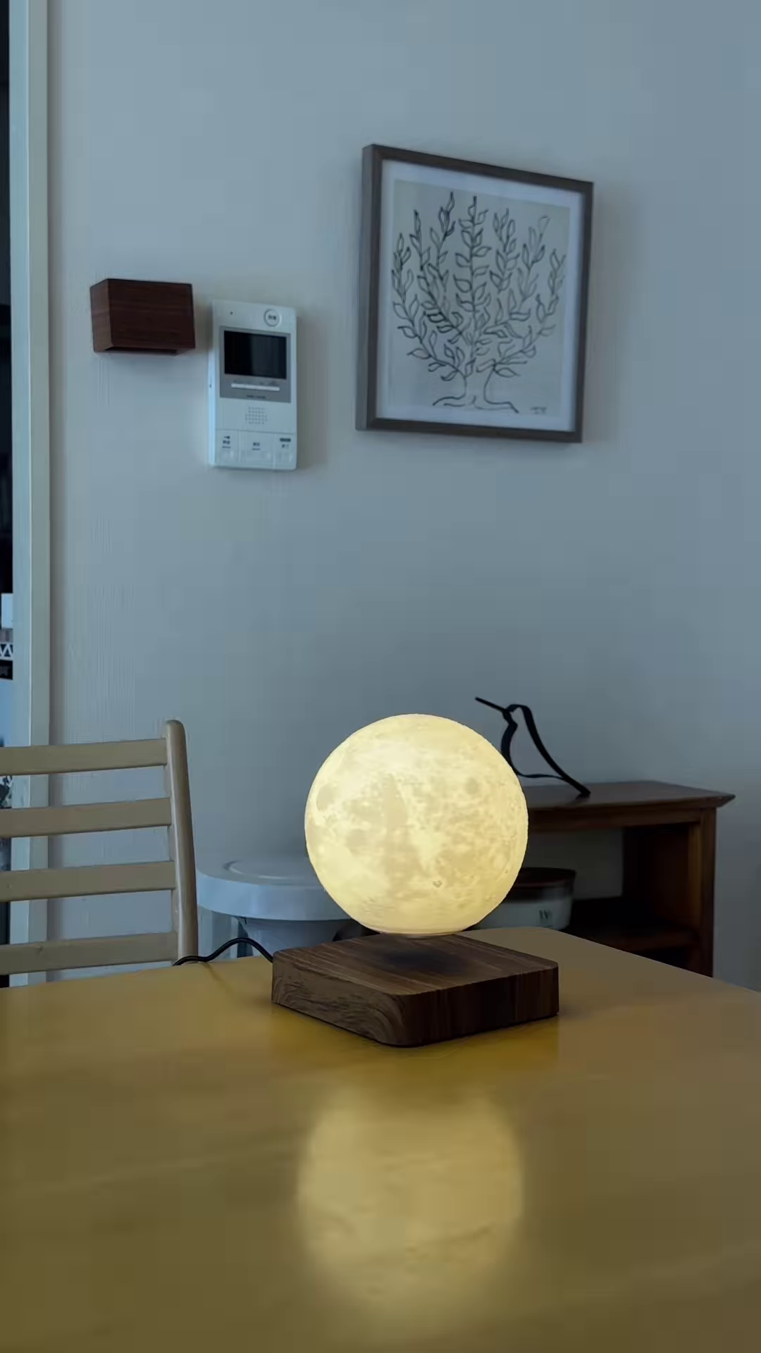 Levitating Moon Lamp with Touch Control and Realistic Lunar Detail
