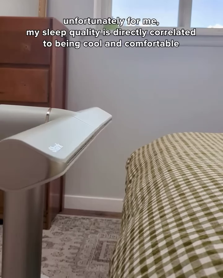 Personalized Bedside Cooling Fan with Adjustable Airflow