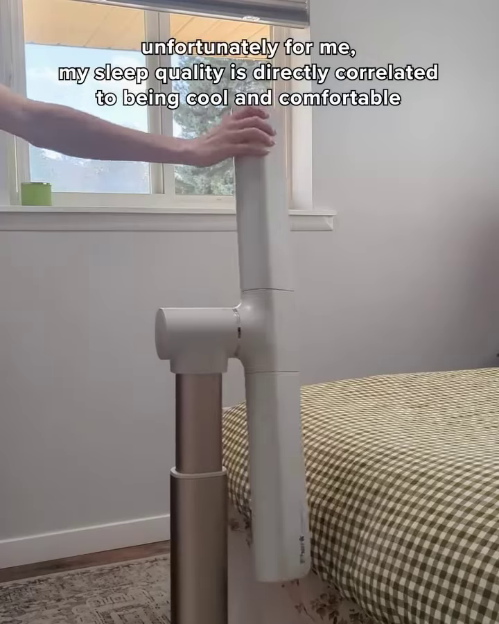 Personalized Bedside Cooling Fan with Adjustable Airflow