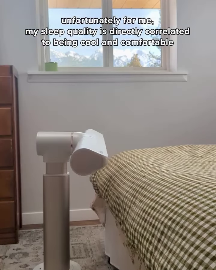 Personalized Bedside Cooling Fan with Adjustable Airflow