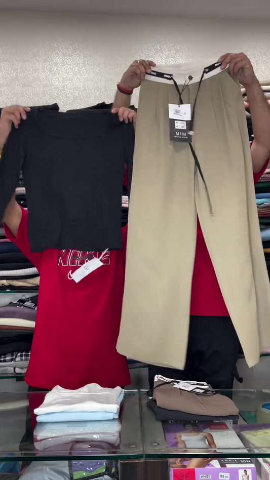 Women’s Lightweight Long-Sleeved Top and Comfortable Drawstring Pants Set