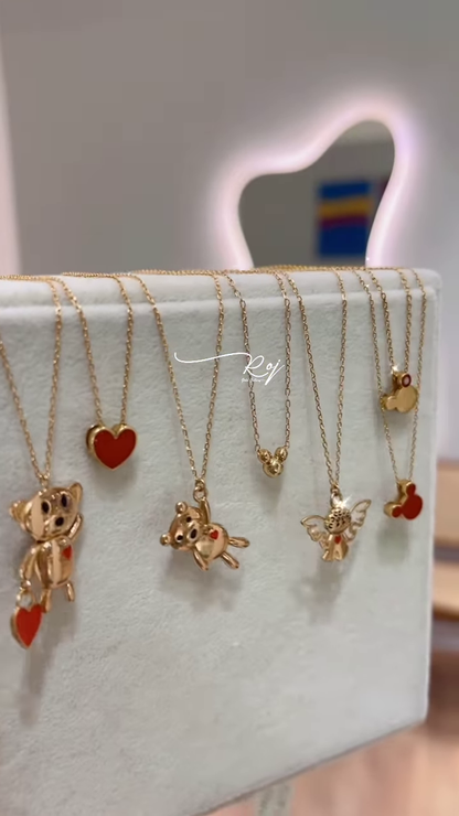 Elegant Gold-Toned Necklaces with Animal Pendants