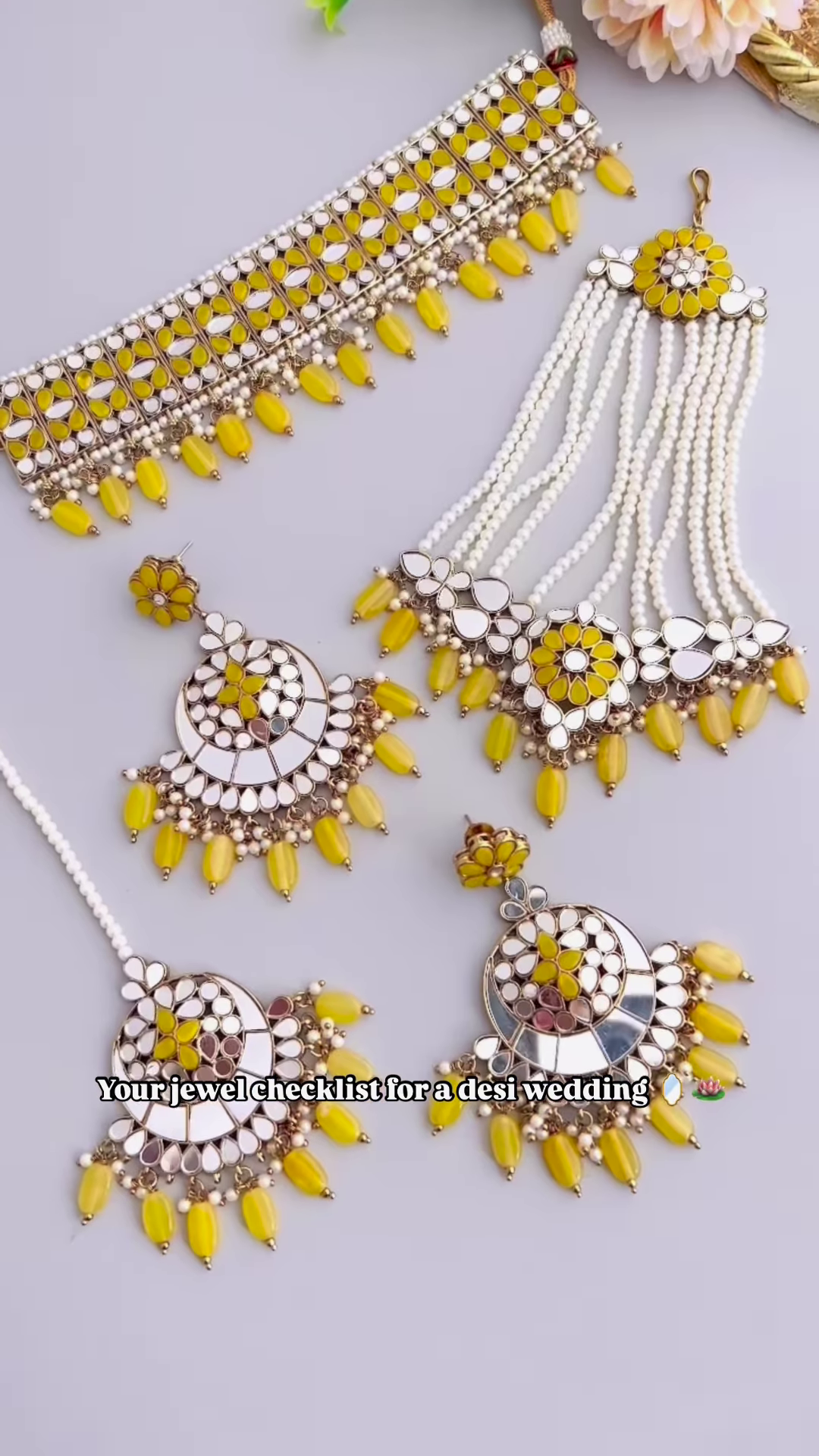 Exquisite Bridal Gold-Toned Multi-Tiered Hanging Adornments with Dangle Beads and Leaf Accents